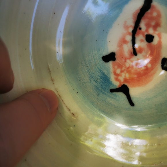 Art Pottery Large Blue and Yellow Fish Mug - Picture 9 of 12